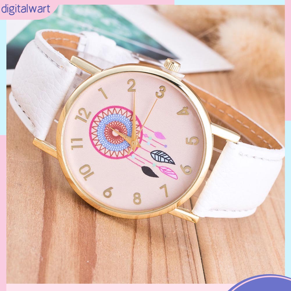 Đồng Hồ Geneva Dây Giả Da Thời Trang Cho Nữ