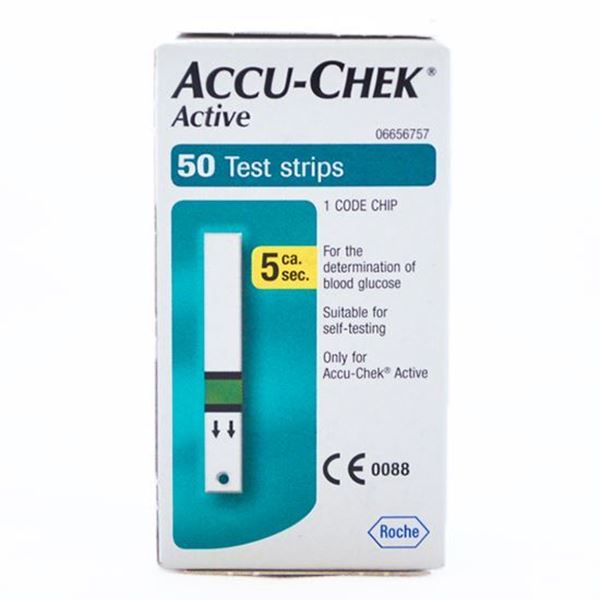 Que Thử Đường Huyết Accu Check Active Hộp 50 Que