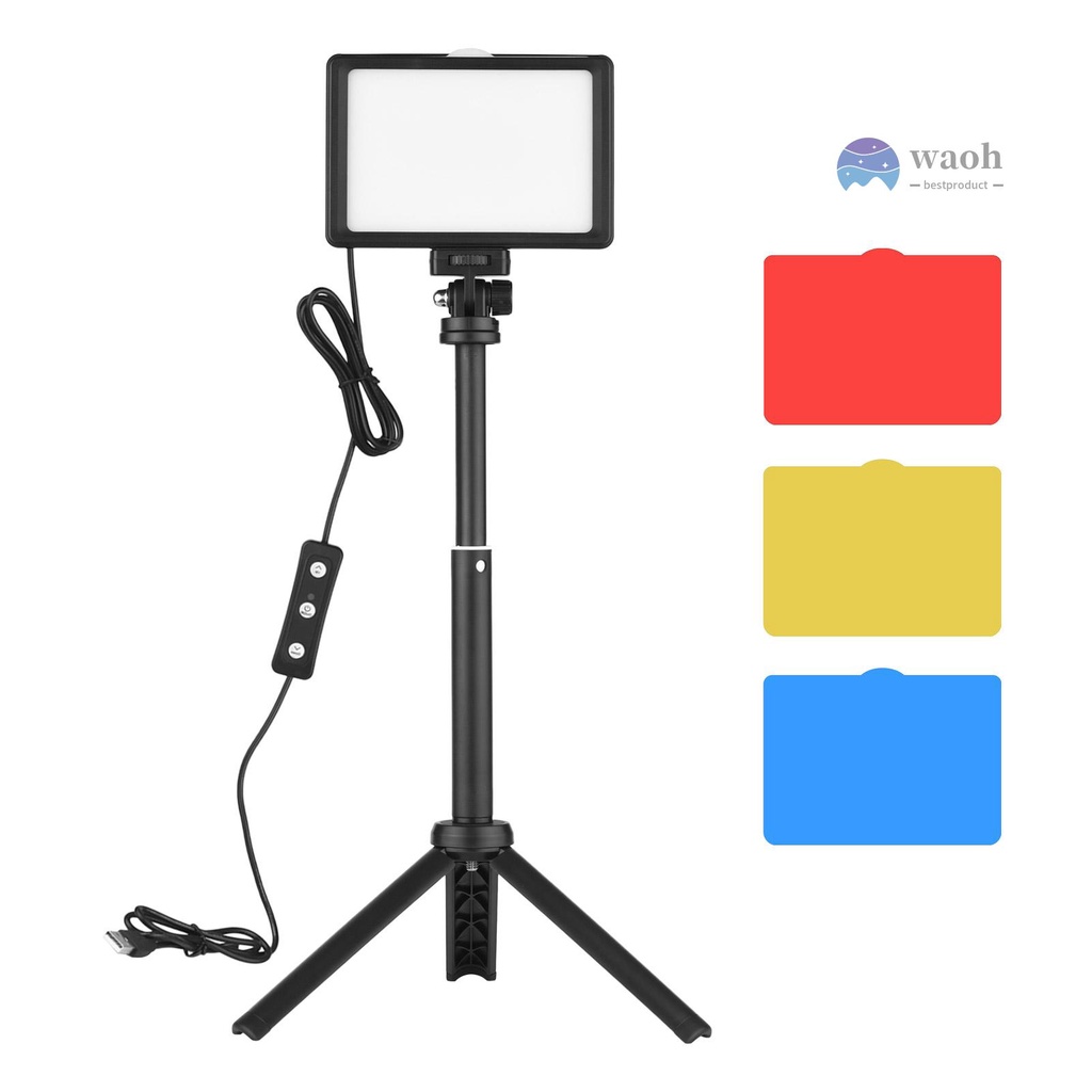 Bộ đèn LED video hội nghị ANDOER USB 5600K điều chỉnh độ sáng được kèm các phụ kiện tiện lợi