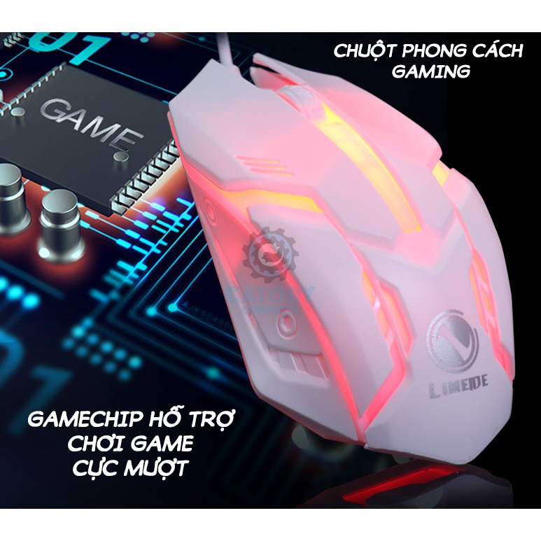 [Combo] Chuột Máy Tính Gaming Sky9 LED RGB Cùng Tấm Lót Chuột – Combo Chơi Game Giá Rẻ