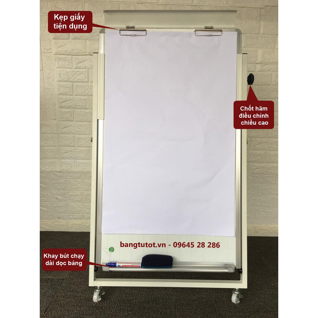 [Bảng di động-hội thảo] Bảng Flipchart chân gấp 60x100cm, ảnh thật 100%