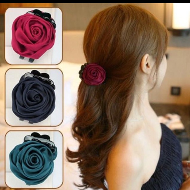K12 Kẹp tóc hoa hồng trang nhã