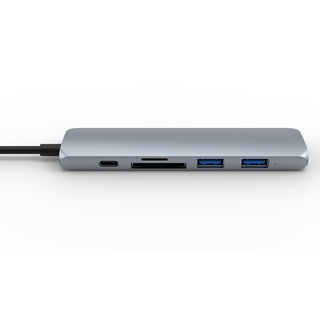 Adapter chuyển đổi Type C 6 in 1 HyperDrive HD22E Xám