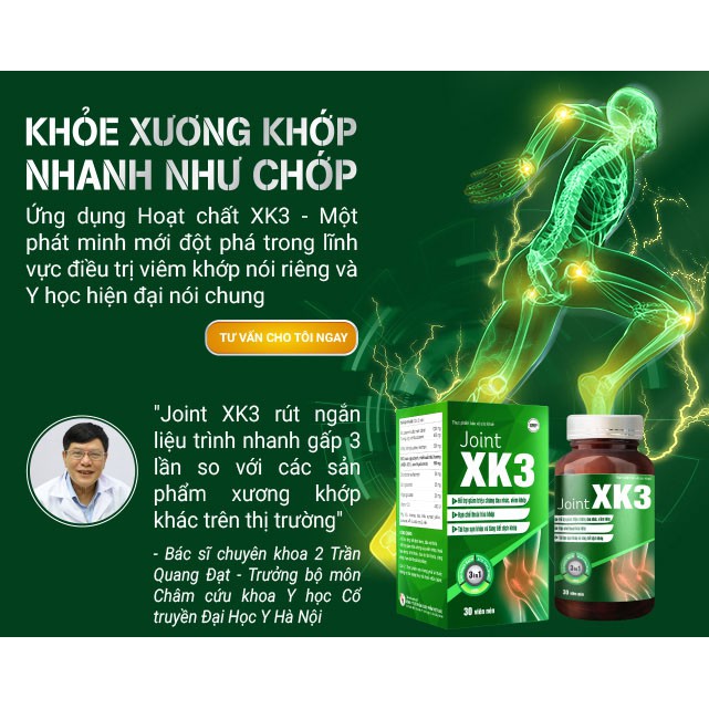 Joint XK3 - Hỗ trợ giảm triệu chứng đau nhức, viêm khớp, hạn chế thoái hóa khớp, tái tạo sụn khớp và tăng tiết dịch khớp