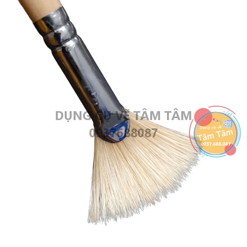 [ TÂM TÂM ]-Bộ cọ quạt 5 cây cán gỗ lông quạt cứng LX Lixiang 805-