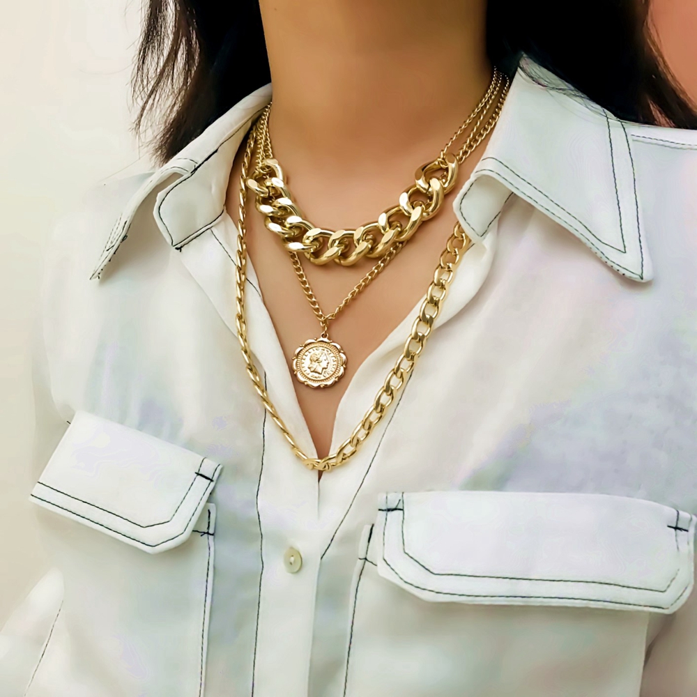 Vòng cổ nữ đính đồng xu phong cách Boho cổ điển | BigBuy360 - bigbuy360.vn