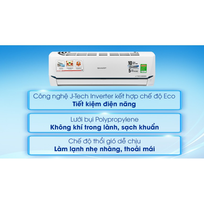 [ VẬN CHUYỂN MIỄN PHÍ KHU VỰC HÀ NỘI ] ĐIỀU HÒA SHARP INVERTER 1 HP AH-X9XEW 9000BTU