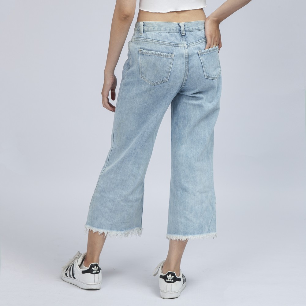 Quần Jean Nữ quần Ống Rộng Xẻ Lai Xanh Nhạt Co Giãn Thời Trang Cao Cấp QR11. InsideShop.03 | BigBuy360 - bigbuy360.vn