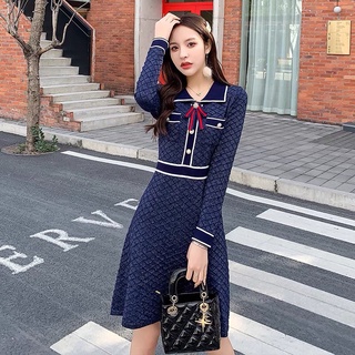 Đầm len xòe kèm phụ kiện xinh xắn hàng nhập quảng châu cao cấp
