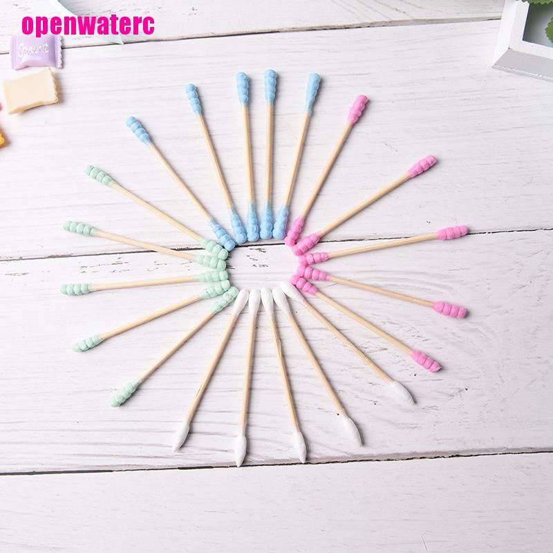 Túi 100 Tăm Bông Cotton Hai Đầu Màu Sắc Kẹo Ngọt