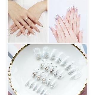 Set 24 móng giả DIY hình bầu dục