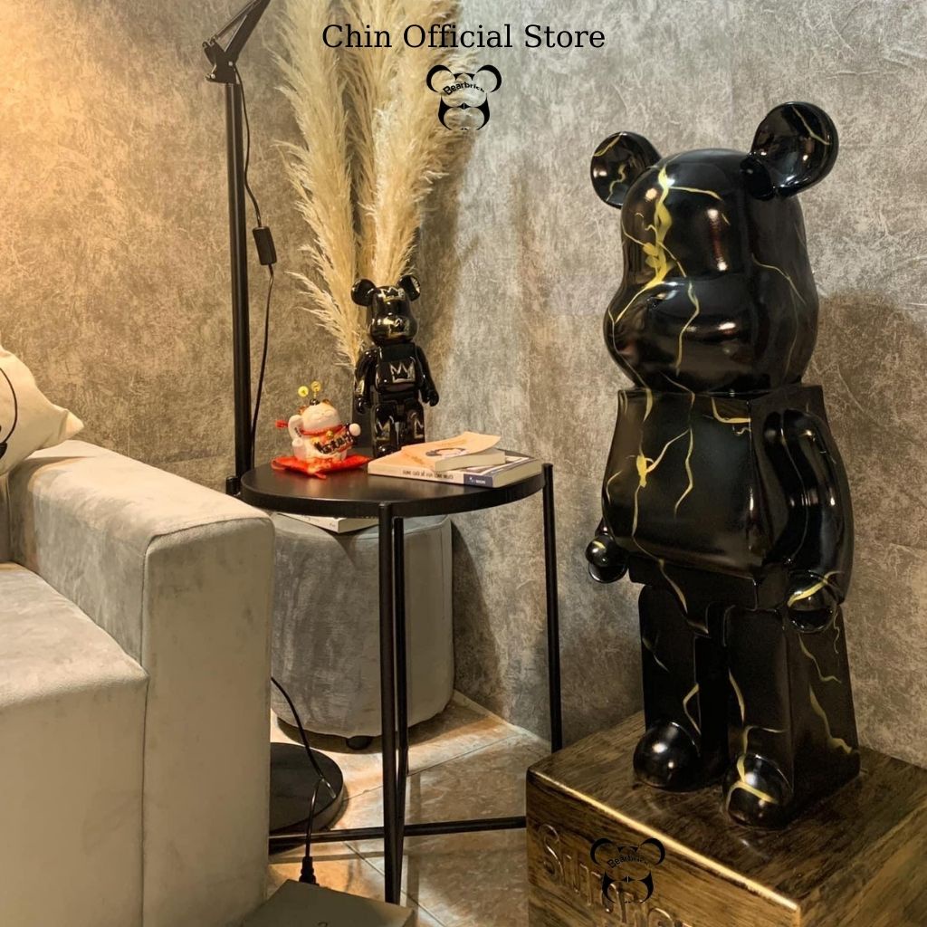 Bearbrick 1000%, Gấu bearbrick cỡ lớn 80cm, bản loang vân đen trắng - Xưởng sx DươngThủy