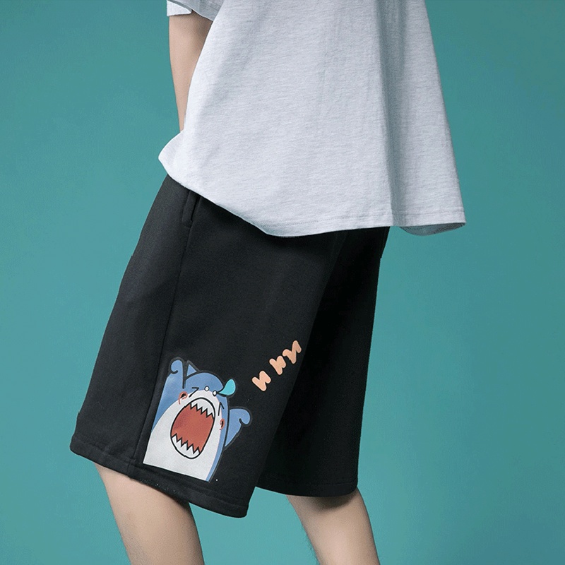 Quần Short Nam In Họa Tiết Phong Cách Hip Hop Nhật Bản Cỡ Lớn M-8XL