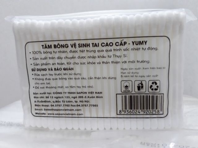 Tăm bông Yumy tăm vệ sinh tai cao cấp (trẻ em và người lớn)