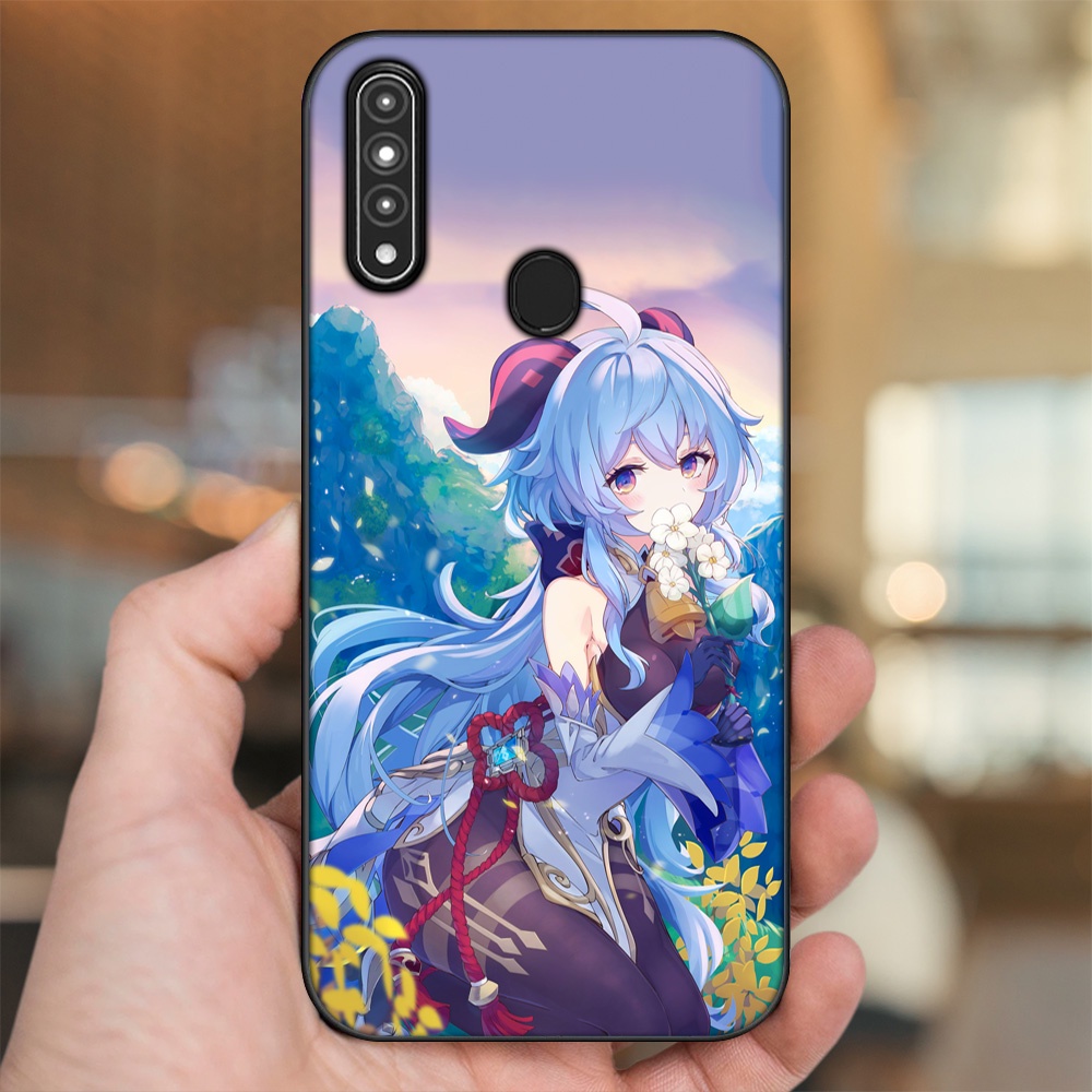 Ốp lưng Oppo A31, A8 viền đen in hình Ganyu Genshin Impact
