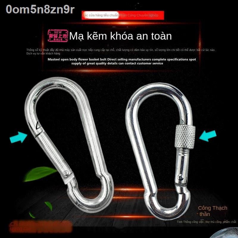 ۞♂☑Sắt mạ kẽm chịu lực treo dây đàn hồi khóa nhanh chóng có mũ đai ốc móc xích chó an toàn bầu đất nước