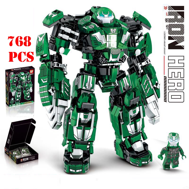 BỘ ĐỒ CHƠI XẾP HÌNH Mô Hình LEGO Người Sắt, Lắp Ráp Mô Hình Iron man, ROBOT Hulkbuster