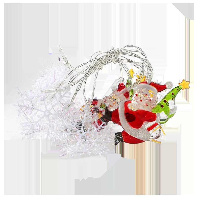 Santa Claus Snowflake LED Decorative String Lights / Christmas Tree Hanging Ornaments Lights / Home Decor Accessories