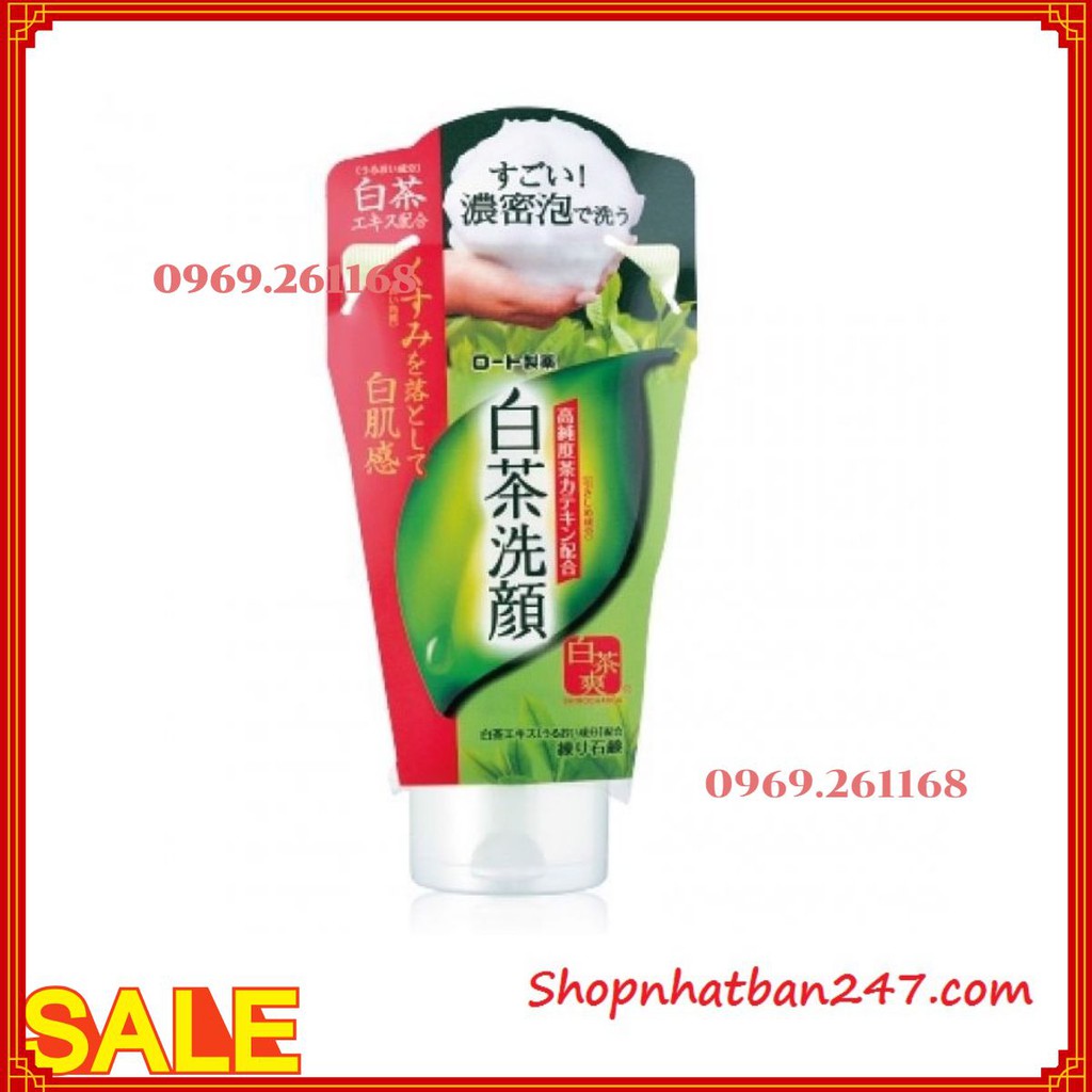 Sữa rửa mặt trà xanh Rohto Shirochasou green tea foam 120g - 100% Authentic
