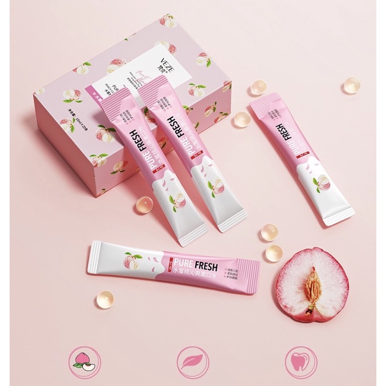 Nước súc miệng VeZen hoa quả nho đào cam 10ml giúp miệng luôn thơm tho sạch mảng bám giảm viêm miệng
