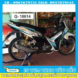 Tem rời Wave RSX 2014 Petronas dán xe trắng