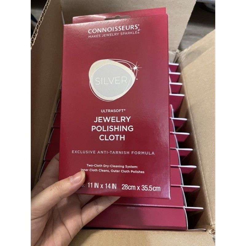 Khăn lau bạc - Khăn lau vàng- Nước rửa bạc chĩnh hãng CONNOISSEURS