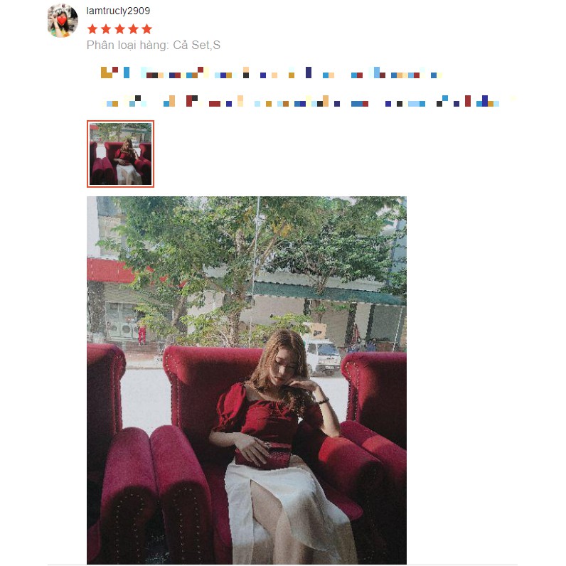 Set áo tay bồng cổ vuông dáng lửng màu đỏ mix chân váy / đầm trắng xẻ tà dáng dài xinh xắn V00128 | BigBuy360 - bigbuy360.vn