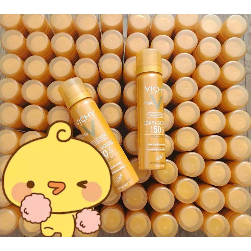 Xịt chống nắng hóa học cho body và mặt VICHY IDEAL SOLEIL FACE MIST SPF 50