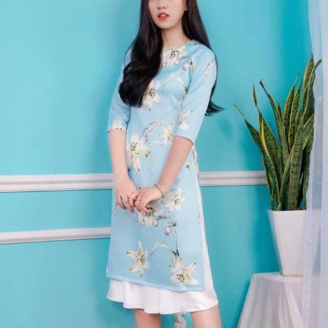 Áo dài cách tân gấm cao cấp