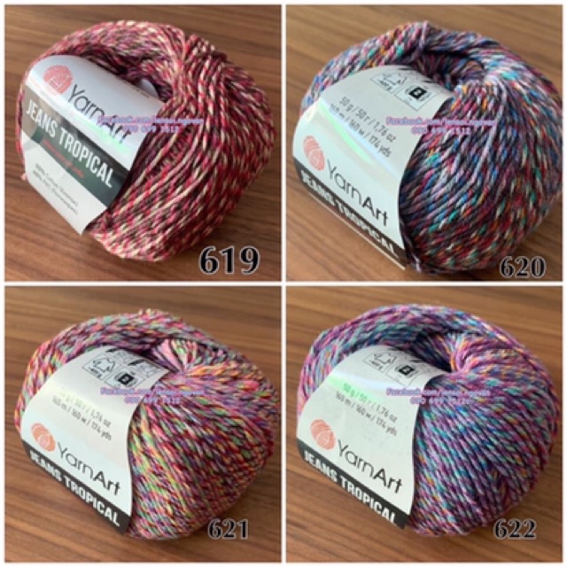 Combo 10 cuộn Len YarnArt JEANS TROPCICAL
