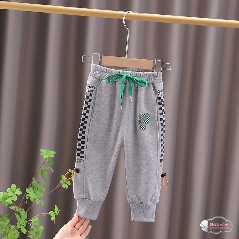 Baby Boys Trousers Kids Fashionable Sports Pants Children Letter Embroidery Comfortable Warm Long Pant