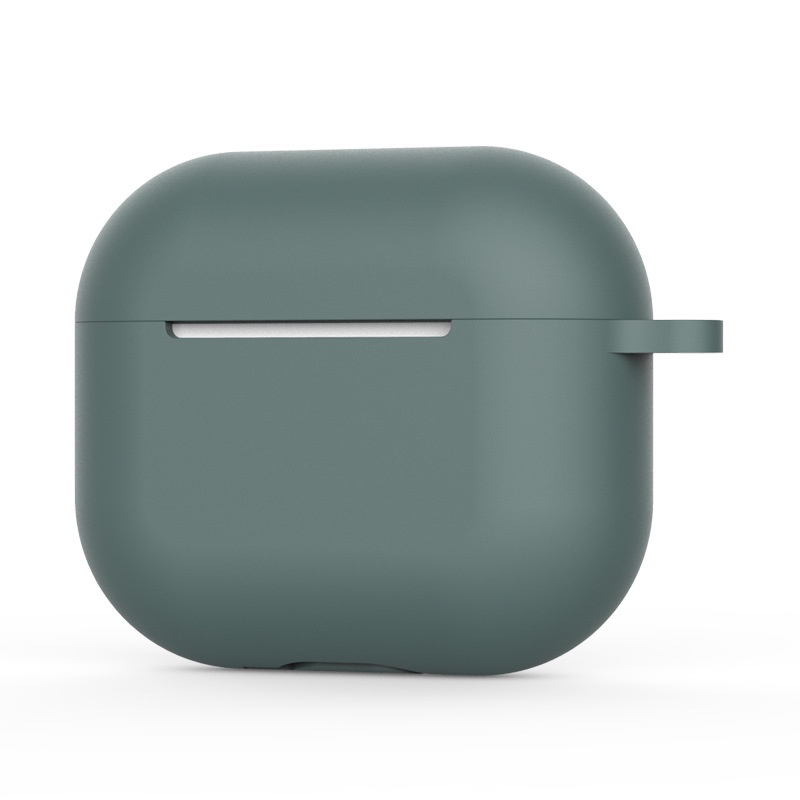 Vỏ Bảo Vệ Hộp Sạc Tai Nghe AirPods 1/2/3 Pro 1/2/3 Bằng Silicon Màu Trơn Có Móc Treo InPods 12 Màu Dễ Thương