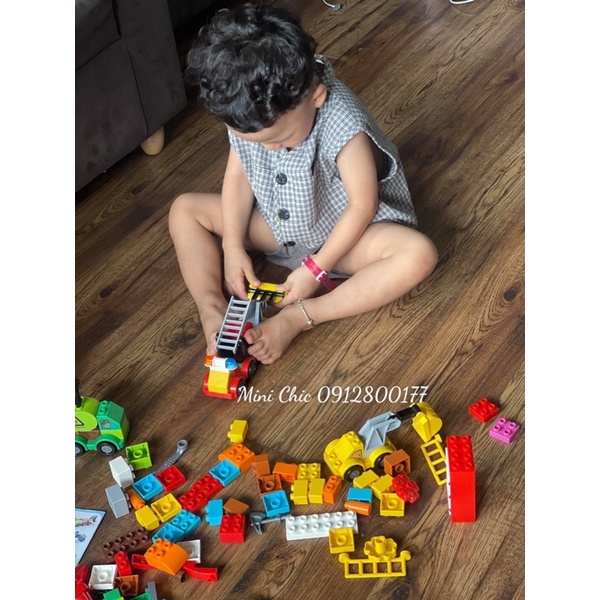 [Mã LIFE0503TOYS1 giảm 10% đơn 150k] [TẶNG 2 ĐẾ ĐƯỜNG RAY] LEGO duplo oto chủ để Gas Station Feelo