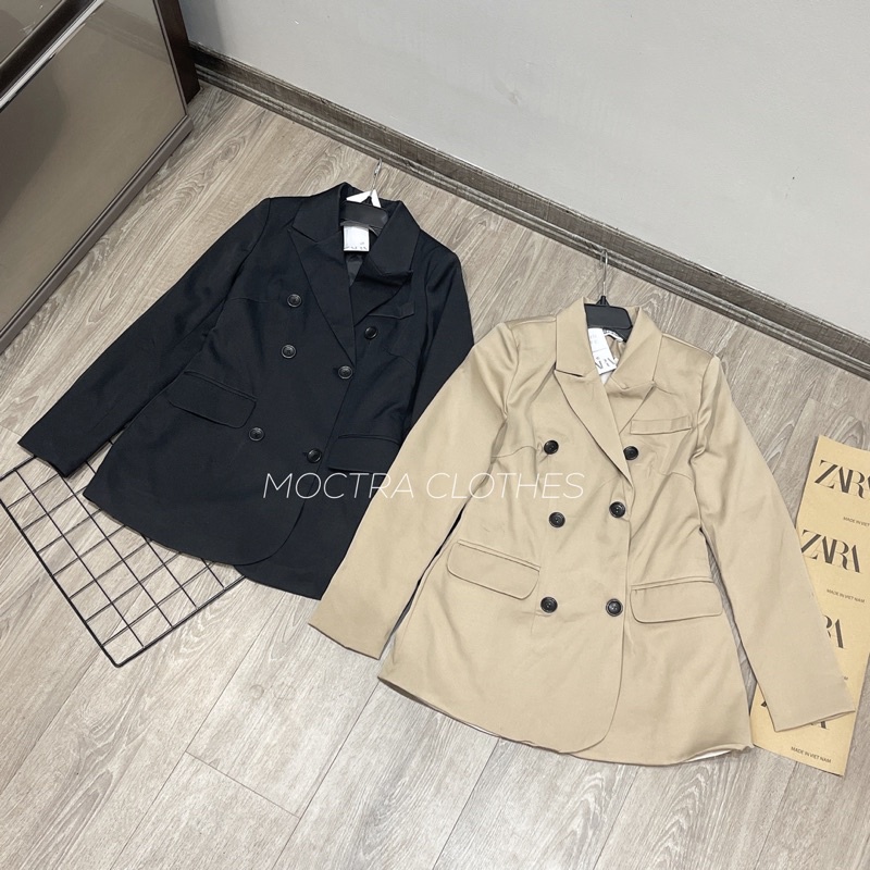 Áo vest nữ trơn Hàn Quốc thiết kế 2 lớp dáng váy trẻ trung thanh lịch, áo khoác blazer mùa đông nữ kèm móc | BigBuy360 - bigbuy360.vn