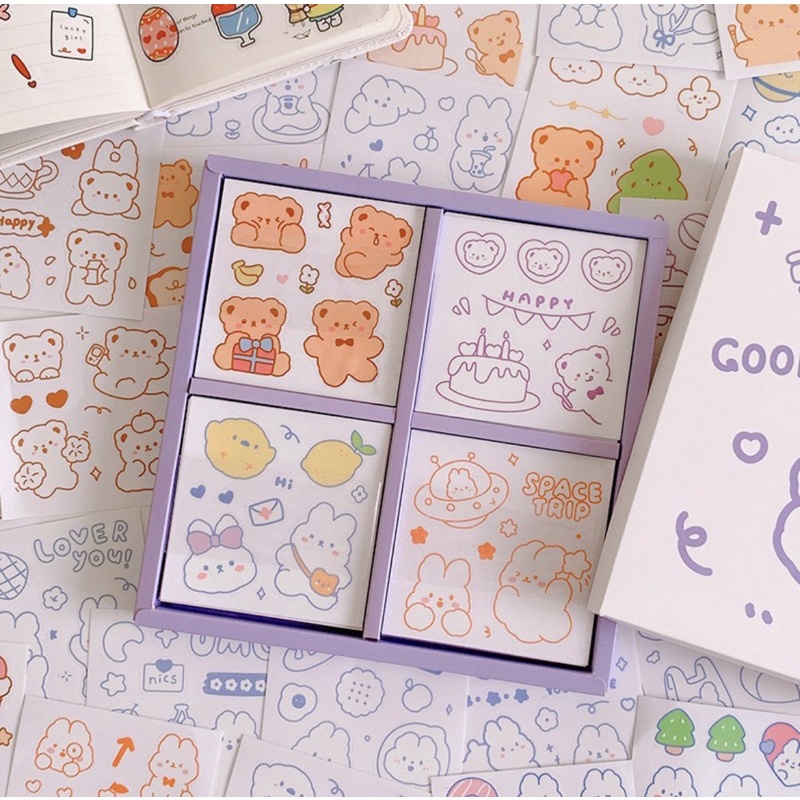 Miếng dán Mr.Paper chống thấm nước họa tiết hoạt hình dễ thương độc đáo dùng trang trí thủ công