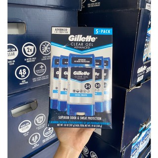 Lốc 5 lăn khử mùi nam gillette 107g