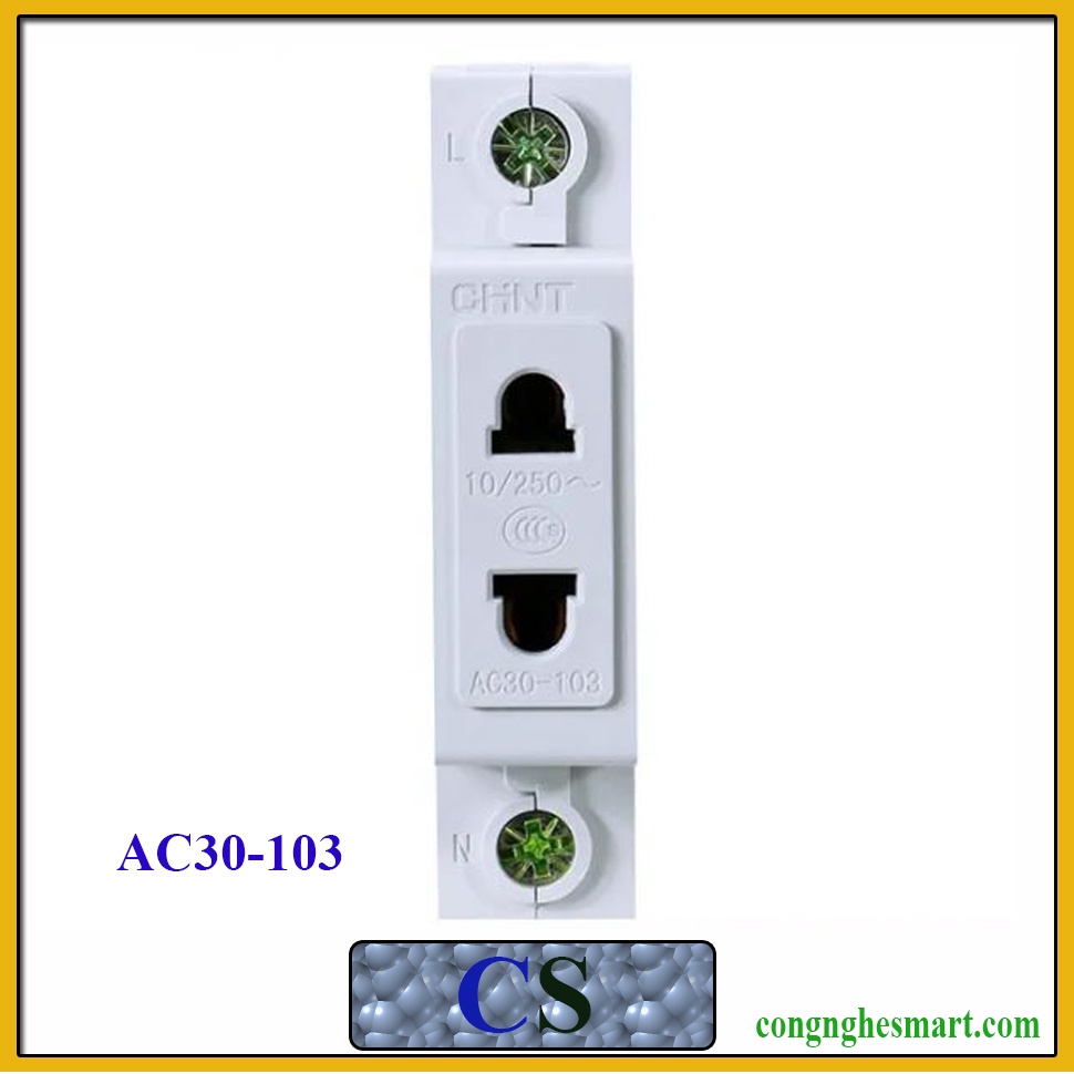 Ổ cắm thanh ray 2 chấu CHTAI AC30-103, AC30-124