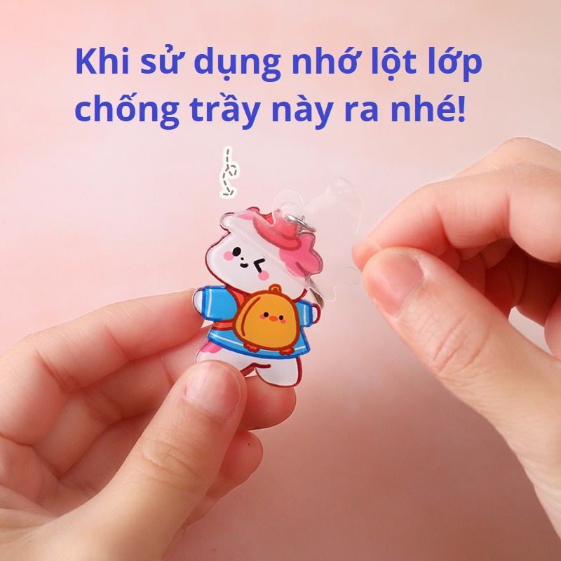 Móc khóa mica con bò sữa mini dễ thương cute TooYoo TY0043