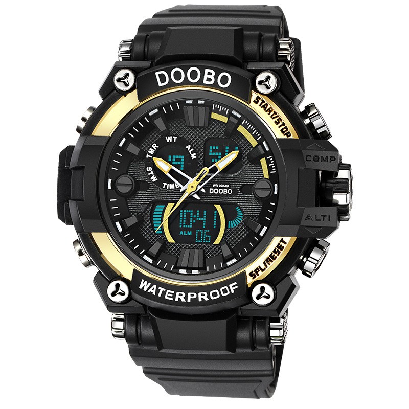 (CHUẨN MEN) Đồng Hồ Nam DOOBO JAPAN - Sports - 2 Máy Kim và Điện Tử Mạnh Mẽ Dây Silicone Bền Chắc | BigBuy360 - bigbuy360.vn