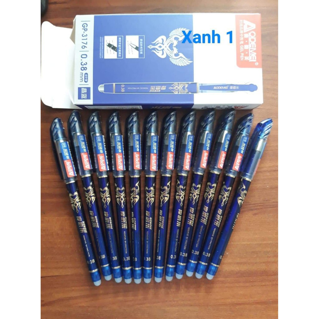 HỘP 12 CÂY VIẾT GEL XÓA ĐƯỢC HÀNG CÔNG TY A-KING