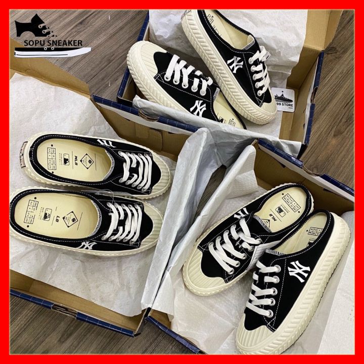 [Mã FAGREEN245 giảm tới 30K đơn 99K] Giày sục nữ đạp gót NY đen đế đục siêu tiện | BigBuy360 - bigbuy360.vn