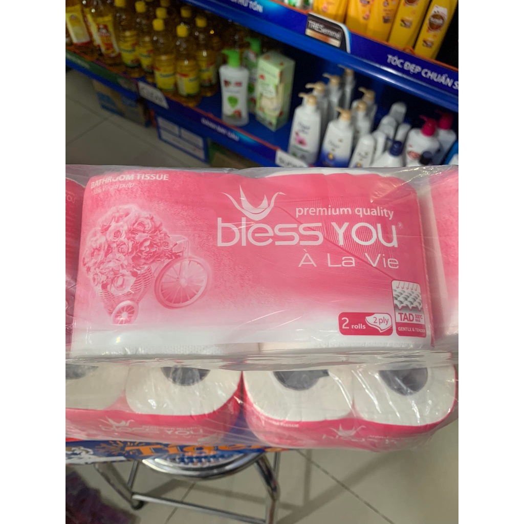 Giấy vệ sinh bless you lốc 10 cuộn cao cấp