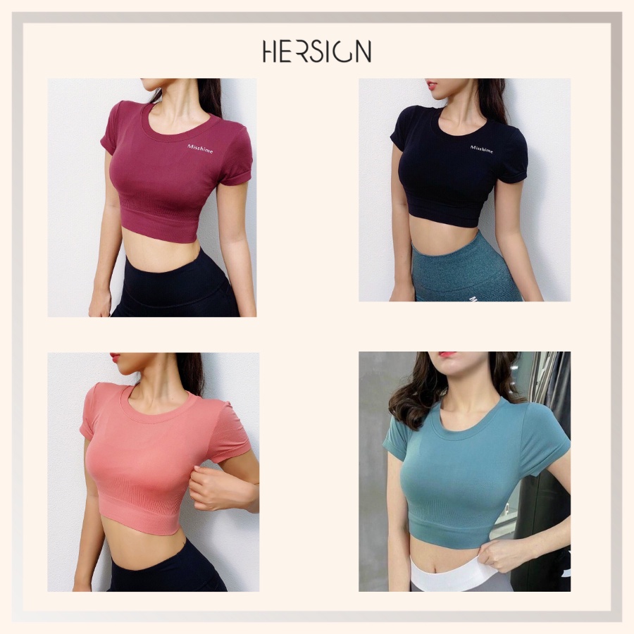 CROPTOP TẬP GYM ĐỒ TẬP YOGA ÁO TẬP THỂ THAO NỮ MẪU MỚI ĐẸP HERSIGN-CROP01