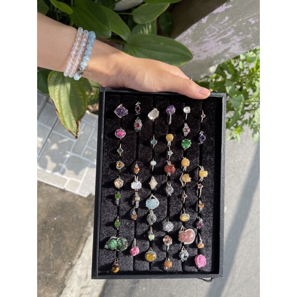 Nhẫn Herkimer S925 cho Kim Thuỷ