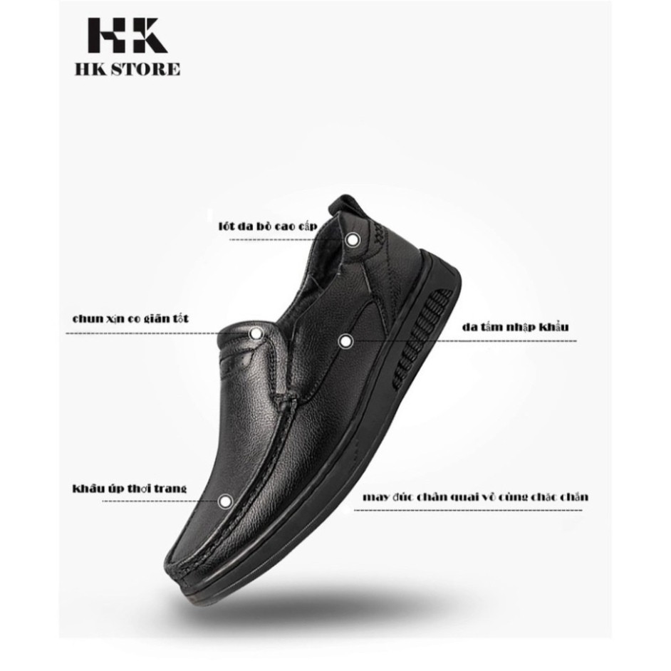 Giày lười xuất khẩu nam ❤️ HK.STOR ❤️ da xịn hàng xuất khẩu siêu bền, siêu êm chân lót da cao cấp kết hợp đế cao su xịn.