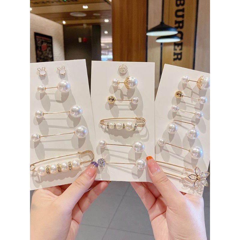 🎀Set phụ kiện cài trang trí áo, quần, mũ 7 món giả ngọc🎀 FREESHIP