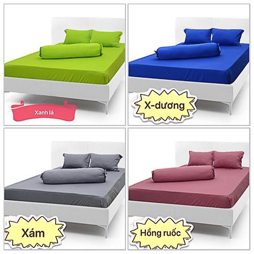 Bộ Drap Thun Màu Hàn Quốc Mát Lạnh Cực Hot nhiều màu { CHAT để chọn màu nha các bạn }1m2 và 1m4 chỉ có màu TRƠN