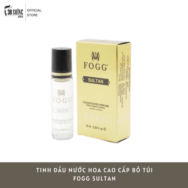 Nước hoa Fogg cô đặc, dạng lăn 10ml SULTAN - Vàng