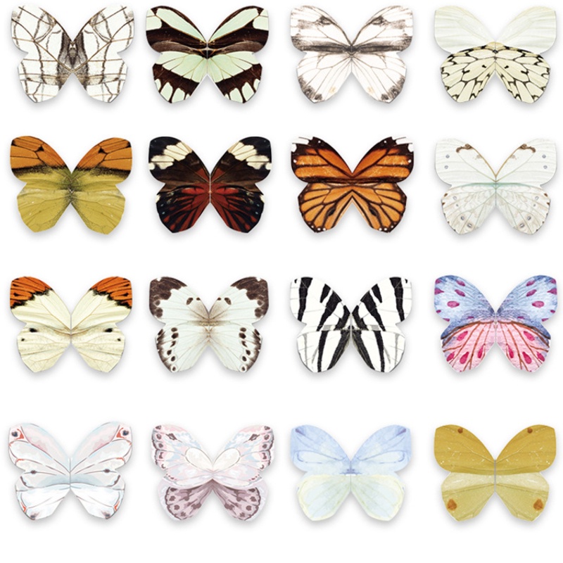 Set 4 Kẹp Đánh Dấu Trang Sách Từ Tính Họa Tiết Bướm Đơn Giản Sáng Tạo