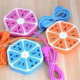 Ổ cắm điện trái cam 2 cổng usb có công tắc nguồn